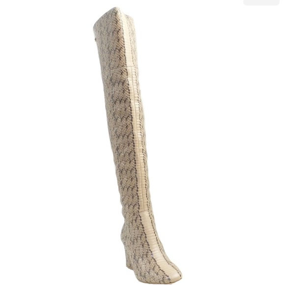 NWOB Louise et. Cie Vayna Over-the-knee Snake Boots - Picture 3 of 10